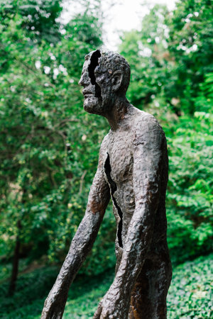 Bratislava, Slovakia - 06.22.2021. Memorial complex, Monument dedicated to victims of political repressionのeditorial素材