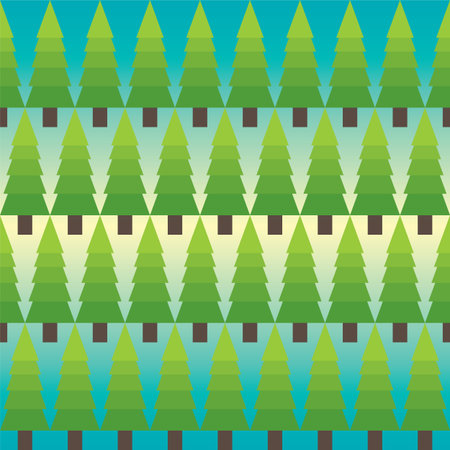 Vector seamless Fir tree patternのイラスト素材