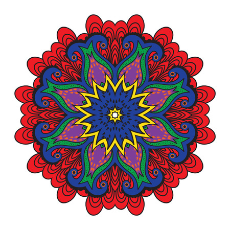 Abstract circle flower figure. Vector formatのイラスト素材