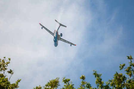 TAGANROG, RUSSIA, MAY 19, 2018: Open Day at the Public Joint Stock Company Beriev Aircraft. Be-200es...