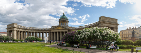 RUSSIA, SAINT-PETERSBURG, 30 MAY 2018: Panorama of a sunny spring dayのeditorial素材