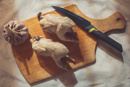 Cooking quailsの写真素材