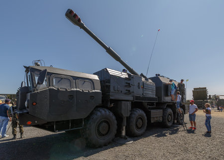 AUGUST 2018: International military technical forum ARMY-2018. Self-propelled coastal artillery...