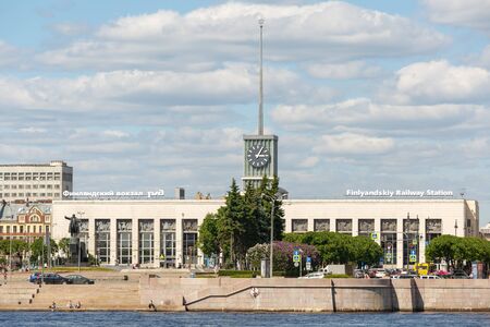 SAINT-PETERSBURG, RUSSIA, MAY 30, 2018: View of the Finlyandskiy Railway Stationのeditorial素材
