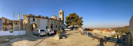 Lefkara, Cyprus, July 01, 2021: Panoramic view of the city from square near the Church of the Holy Crossのeditorial素材