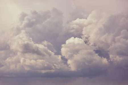 Purple clouds before the rain as a backgroundの写真素材