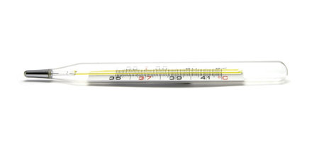 thermometer on white background