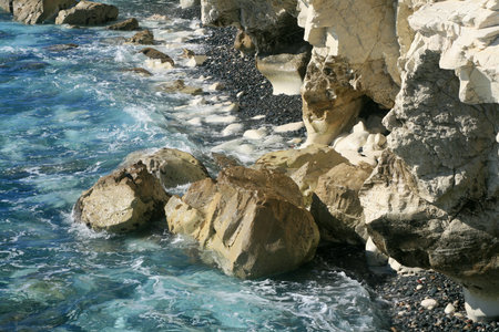 Rocks and stones on a seashore