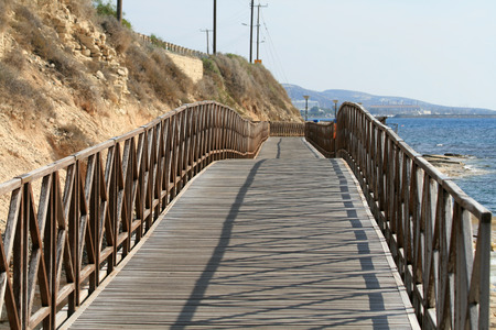 Limassol, Cyprus, November 13th, 2018: View of Amathus sea side walking pathのeditorial素材