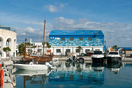 Limassol, Cyprus, December 16th, 2020: View of the Limassol Marinaのeditorial素材