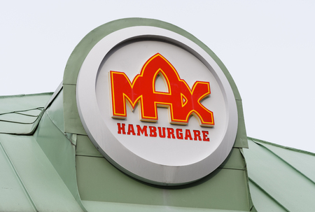 Sodertalje, Sweden - Mars 5: Max hamburger sign, Signs of one of the biggest Swedish hamburger chains from the 1950 s.のeditorial素材