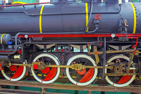 Restored steam locomotive, photography