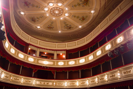 Empty theater with red the seat, photographyのeditorial素材