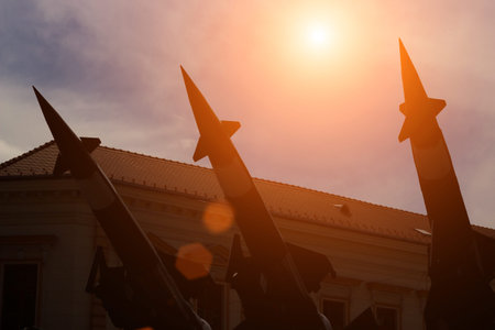 Missiles for defense against attacks from the air ; Launching ramp with military missile systems to...