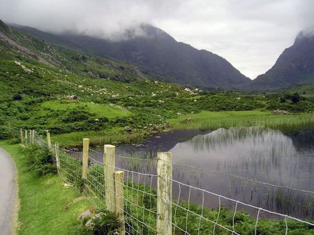 gap of dunloe in ireland, mountain viewの写真素材