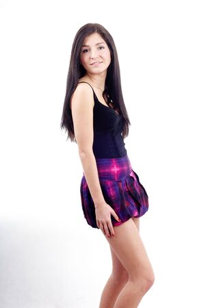cute and sexy brunette girl の写真素材