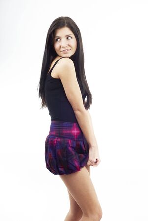 cute and sexy brunette girl の写真素材