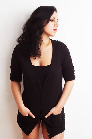 attractive mixed raced european asian womanの写真素材