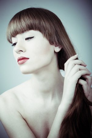 sexy woman's glamour portraitの写真素材