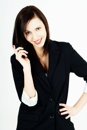 business woman talking on the mobile phoneの写真素材