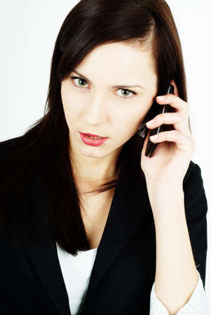 woman talking on the mobile phoneの写真素材