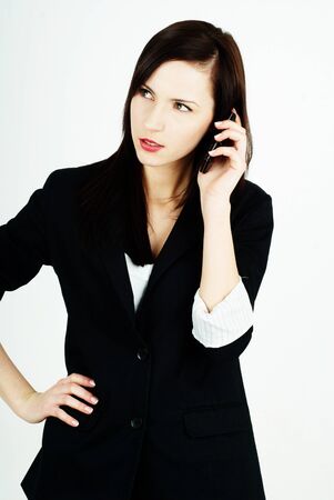 business woman talking on the mobile phoneの写真素材