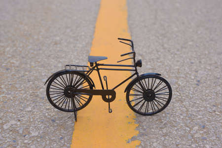 Black small bicycleの写真素材