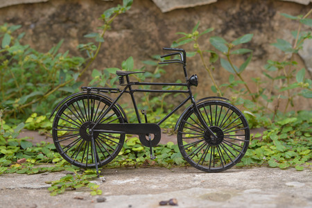 Black small bicycleの写真素材