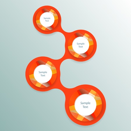 colorful round diagram infographics for presentationsのイラスト素材