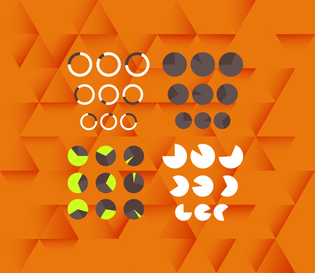 vector colorful metaball round diagram infographics for presentations  can be used for business, marketing templates and graphicsのイラスト素材