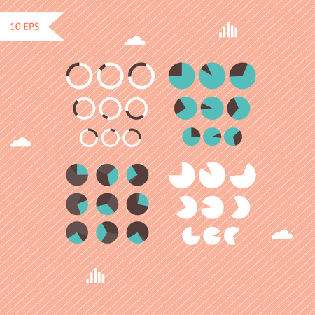 vector colorful metaball round diagram infographics for presentations  can be used for business, marketing templates and graphicsのイラスト素材