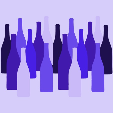 wine or vinegar bottlesのイラスト素材