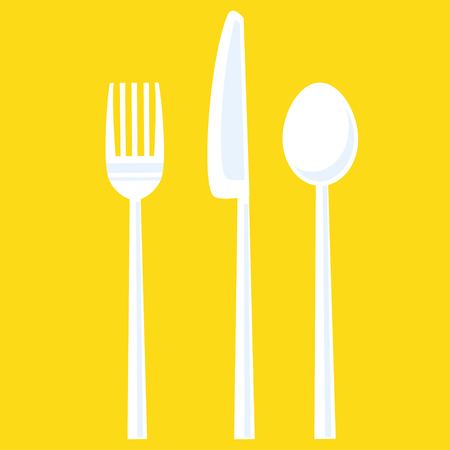 tableware set of fork, spoon, knifeのイラスト素材