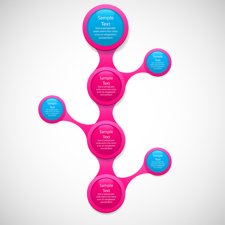 metaball colorful round diagram infographics for presentationsのイラスト素材