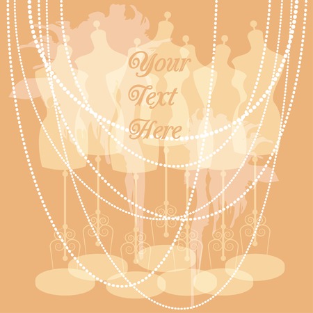 vector vintage tailor's mannequin for female bodyのイラスト素材