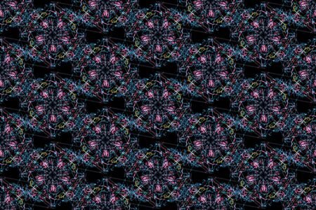 Floral tile pattern. Abstract seamless background.の写真素材