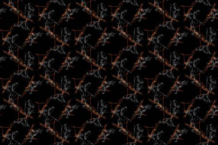 Geometric abstract background. Digital art. Silk symmetry seamless pattern series.の写真素材