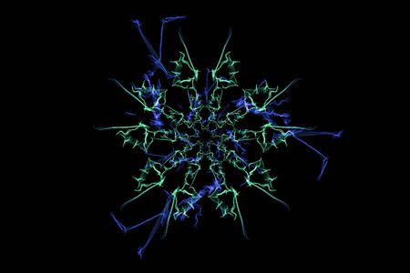 Abstract digital light. Fantasy style. Silk symmetry seriesの写真素材