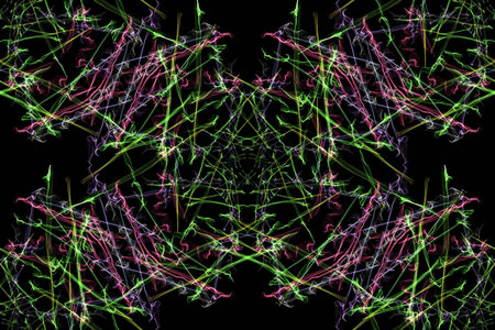 Electric lighting effect, abstract seamless background for design. Silk symmetry seamless pattern...