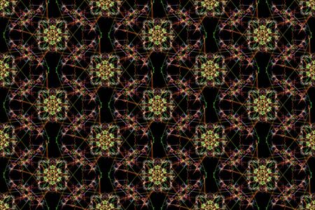 Digital abstract background. Tile seamless pattern. Silk symmetry seamless pattern series.