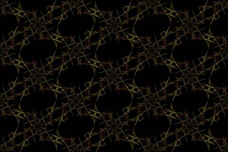 Abstract seamless black pattern. Silk symmetry seamless pattern series.