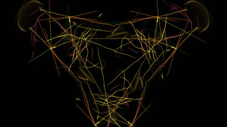 Modern abstract dark background. Silk symmetry series.