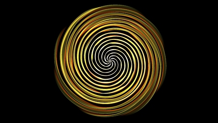 Abstract swirling light against black background. Flame spiral series.の写真素材