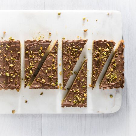 Pistachio Frangipane Tartの写真素材