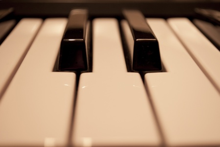 Close up shot of a classic piao keyboardの写真素材