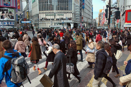 Rush Hour in Shibuyaのeditorial素材
