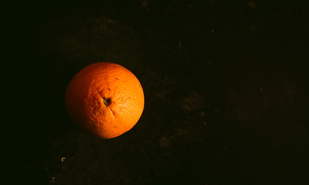 Fresh and delicious orange picked from a nearby farmer's market.の写真素材