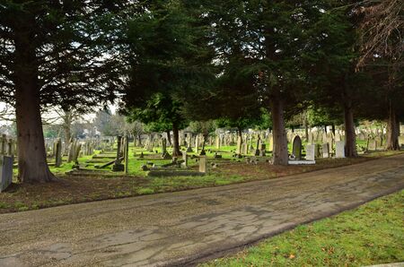 old cemetery in londonの写真素材