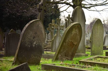 old cemetery in londonの写真素材