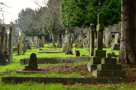 old cemetery in londonの写真素材